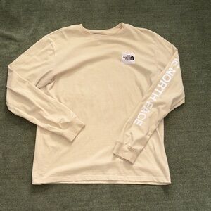 The North Face Men's Beige Long Sleeve Tee